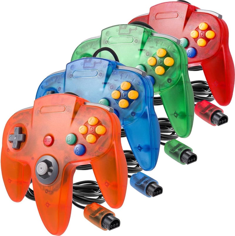 miadore 4 Pack Classic N64 Controller, Wired N64 Controllers with Upgraded Joystick for N64 Video Game System N64 Console - Image 1